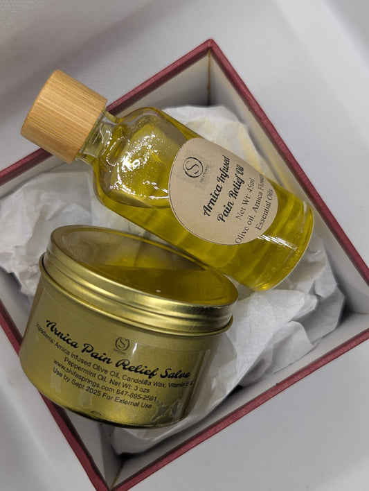 Ready-to-Gift Arnica Pain Relief Balm & Oil Set | Thoughtful Gift for Pain & Recovery