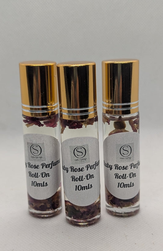 Ruby Rose Petal Perfume roll-on (Athar) | Long-Lasting & Travel-Friendly | Rose, Jasmine, Lavender